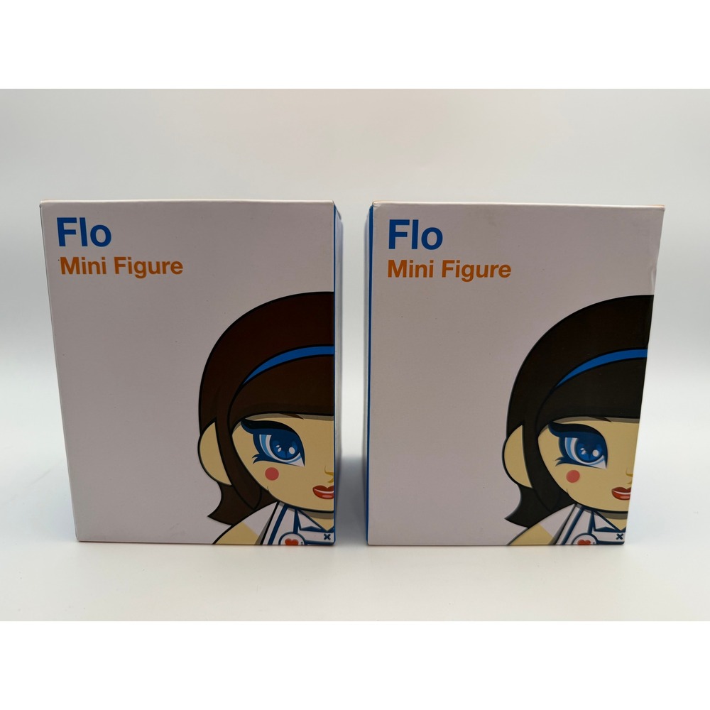 Lot of 2 Progressive Flo Mini Figure Kidrobot Munny Vinyl Collectible Sealed